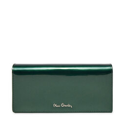 Pierre Cardin Голям дамски портфейл Pierre Cardin 07 Shiny 121 Зелен