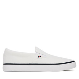 Tommy Hilfiger Tenisenes Tommy Hilfiger Th Hi Vulc Core Low Ii Slipon FM0FM05514 Balts