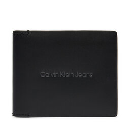 Calvin Klein Jeans Duży Portfel Męski Calvin Klein Jeans Logo Print Bifold Id K50K512063 Czarny