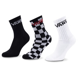 Vans 3 pares de calcetines altos para hombre Vans Classic VN000YBRBKC1 Black Checkerbo
