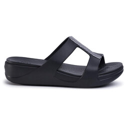 

Шльопанці Crocs Monterey Metallic Slp On Wdg W 206319 Dark Charcoal/Black, Чорний