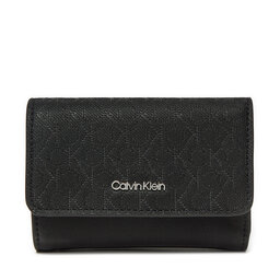Calvin Klein Maža Moteriška Piniginė Calvin Klein Ck Must Small Trifold_Mono K60K612829 Juoda