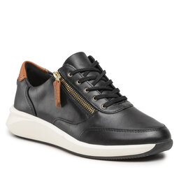 Clarks Superge Clarks Un Rio Zip 261680184 Black Leather