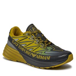 EA7 Emporio Armani Sneakersy EA7 Emporio Armani X8X129 XK307 S888 Black+Golden Lime
