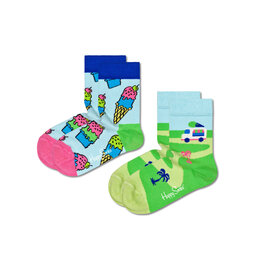 Happy Socks 2er-Set hohe Kindersocken Happy Socks KICE02-6000 Bunt