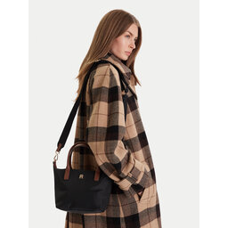 Tommy Hilfiger Handtasche Tommy Hilfiger Popette Mini Tote AW0AW17709 Schwarz
