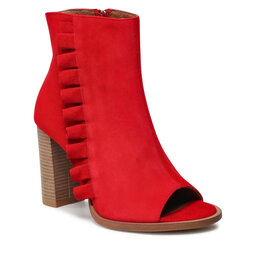 R.Polański Stiefeletten R.Polański 1413 Czerwony Zamsz
