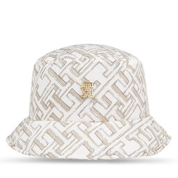 Tommy Hilfiger Cappello Tommy Hilfiger Monogram All Over Bucket Hat AW0AW15296 Cashmere Creme ABH