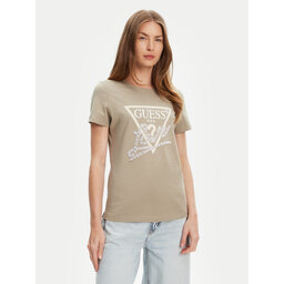 Guess Guess Футболка W5YI40 I3Z14 Зелений Regular Fit