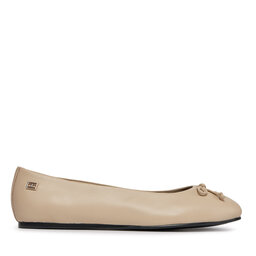

Балетки Tommy Hilfiger Essential Leather Ballerina FW0FW07768 White Clay AES, Бежевий