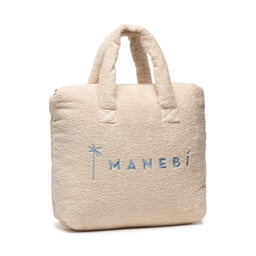 

Сумка Manebi Riviera Bag Medium T 3.4 Aq Natural W Blue Logo Terry Cotton, Бежевий