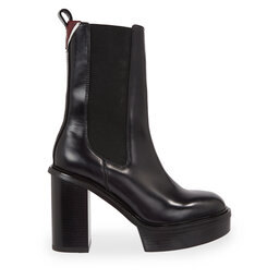 Tommy Hilfiger Μποτάκια Tommy Hilfiger Elevated Plateau Chelsea Bootie FW0FW07542 Μαύρο