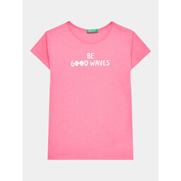 United Colors Of Benetton United Colors Of Benetton Póló 3096G1095 Rózsaszín Regular Fit