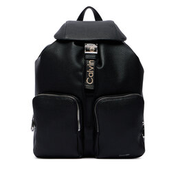 Calvin Klein Rucksack Calvin Klein Weebbing Strap Flap Backpack LV04F3645G Schwarz