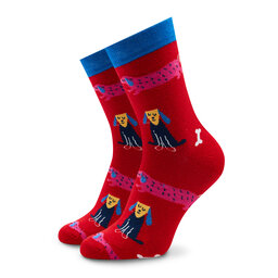 Dots Socks Șosete Lungi pentru Bărbați Dots Socks DTS-SX-402-N Roșu