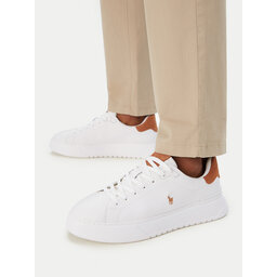 Polo Ralph Lauren Снікерcи Polo Ralph Lauren RLite Court Tumbled 809P07170001 Білий
