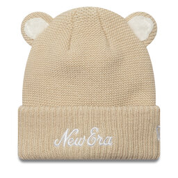 New Era Шапкa New Era Teddy Bear Ears Cuff Knit Beanie 60580793 Бежевий