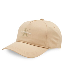 Calvin Klein Jeans Cepure ar nagu Calvin Klein Jeans Mono Logo Print Cap K50K512140 Bēšs