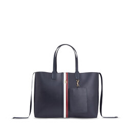 Tommy Hilfiger Handtasche Tommy Hilfiger Iconic Tommy Tote Puffy AW0AW15881 Global Stripes 0G0
