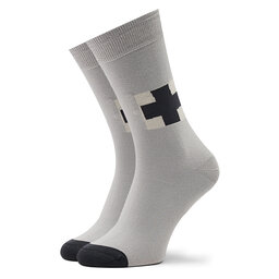 Curator Socks Șosete Înalte Unisex Curator Socks Black Cross Gri