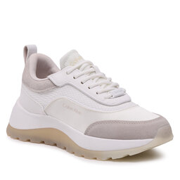Calvin Klein Laisvalaikio batai Calvin Klein Runner Lace Up HW0HW01447 White/Dk Ecru 0LA