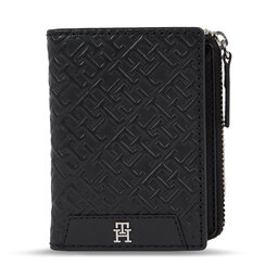 Tommy Hilfiger Portfel męski Tommy Hilfiger Th Monogram Bifold With Zip AM0AM11933 Black BDS