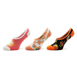 Vans 3 pares de calcetines tobilleros para mujer Vans Let There Be Fruit Canoodle VN00079UBM31 Scarlet Ibis