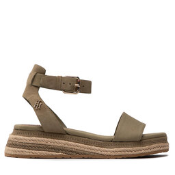 

Еспадрильї Tommy Hilfiger Colored Rope Low Wedge Sandal FW0FW06233 Woodridge GXR, Зелений