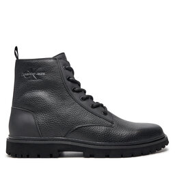 Calvin Klein Csizma Calvin Klein Eva Mid Laceup Boot Lth YM0YM00751 Fekete