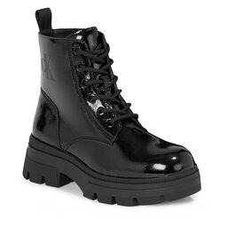 Calvin Klein Jeans Schnürstiefeletten Calvin Klein Jeans Chunky Combat Laceup Boot Wn YW0YW01265 Triple Black 0GT