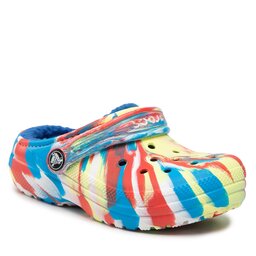 Crocs Șlapi Crocs Classic Lined Marbled Cgk 207773 Sulphur/Multi