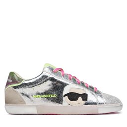 

Снікерcи KARL LAGERFELD KL60136 Silver Texturer Leather, Срібний