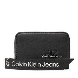 Calvin Klein Jeans Kleine Damen Geldbörse Calvin Klein Jeans Sculpted Med Zip Around Tag K60K610578 BDS