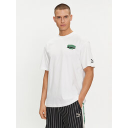 Puma Puma Marškinėliai For The Fanbase Graphic 624395 Balta Relaxed Fit