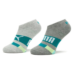 Puma Set di 2 paia di calzini corti da bambini Puma Kids Seasonal Sneaker 2P 938008 Grey Combo 02