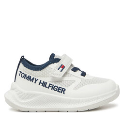 Tommy Hilfiger Snīkeri Tommy Hilfiger Low Cut Lace-Up/Velcro Sneaker T1B9-33868-1756 M Balts