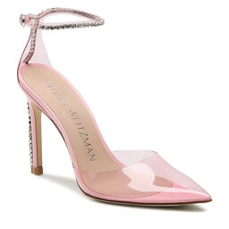 Stuart Weitzman Sandale Stuart Weitzman Stuart Glam 100 Strappm SC002 Light Pink/Cotton Candy/Clear