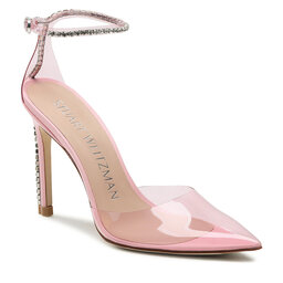 Stuart Weitzman Sandaler Stuart Weitzman Stuart Glam 100 Strappm SC002 Light Pink/Cotton Candy/Clear