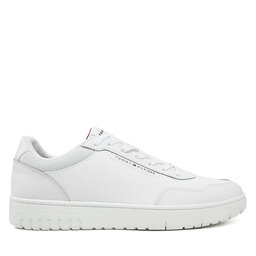 Tommy Hilfiger Laisvalaikio batai Tommy Hilfiger Th Basket Core Lth Pinperf FM0FM05466 Balta