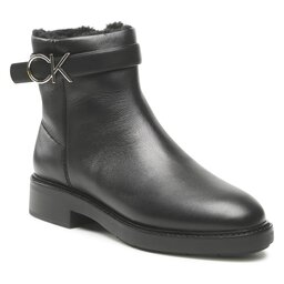 Calvin Klein Stövletter Calvin Klein Rubber Sole Ankle Boot Hw Wl-Lth HW0HW01257 Ck Black BAX