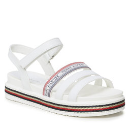 Tommy Hilfiger Sandales Tommy Hilfiger Platform Velcro Sandal T3A2-32762-0371 S White 100
