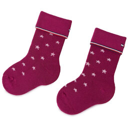 

Набір 2 пар високих дитячих шкарпеток Tommy Hilfiger 495003001 Pink Combo 174, Рожевий