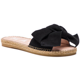 Manebi Espadrile Manebi Sandals With Bow K 1.0 J0 Black Suede