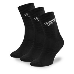 Reebok Комплект 3 чифта дълги чорапи мъжки Reebok R0452-SS24 (3-pack) Черен