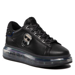 KARL LAGERFELD Sneakersy KARL LAGERFELD KL62633 Black Lthr W/Iridescent