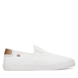Tommy Hilfiger Tenisice Tommy Hilfiger Vulc Canvas Slip-On Sneaker FW0FW08645 Bijela