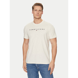 Tommy Jeans Tommy Jeans Marškinėliai Linear Logo DM0DM20744 Smėlio Regular Fit