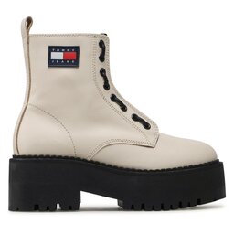 

Ботильйони Tommy Jeans Tamy Higher 3A - Zip Up EN0EN02005 Ivory YBI, Бежевий
