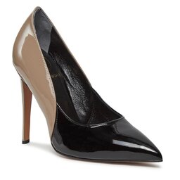 Baldowski Scarpe stiletto Baldowski D04434-E160-002 Lakier Czarny/Lakier Cappucino