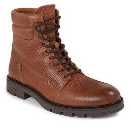 Tommy Hilfiger Schnürstiefeletten Tommy Hilfiger Warm Padded Hilfiger Lth Boot FM0FM04802 Winter Cognac GVI